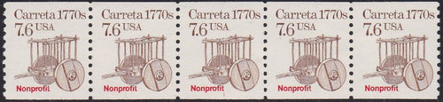 # 2255 (1988) 1770's Carreta, Not Tag - PS/5, #1, FVF MNH (PNC) AT FACE