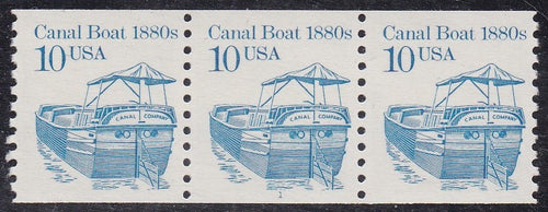 # 2257a (1987) 1880's Canal Boat, DG, Block Tag - PS/3, #1, VF MNH