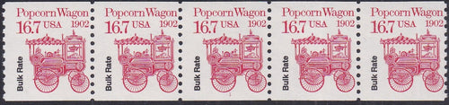 # 2261 (1988) 1902 Popcorn Wagon, Not Tagged - PS/5, #1, FVF MNH (PNC)