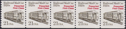 # 2265 (1988) 1920's Railroad Mailcar, Not Tagged - PS/5, #1, FVF MNH (PNC) AT FACE