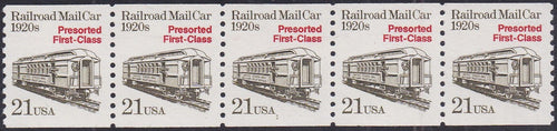 # 2265 (1988) 1920's Railroad Mailcar, Not Tagged - PS/5, #1, XF MNH