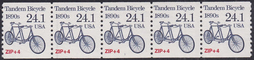 # 2266 (1988) 1890's Tandem Bicycle, Not Tagged - PS/5, #1, FVF MNH (PNC) AT FACE