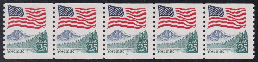 # 2280 (1988) Flag over Yosemite, Block Tag - PS/5, #5, FVF MNH