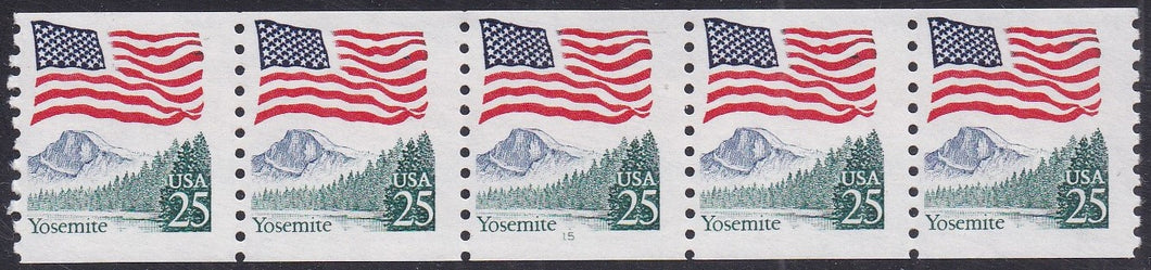 # 2280a (1989) Flag over Yosemite, MP Tagged - PS/5, #15, FVF MNH (PNC) AT FACE