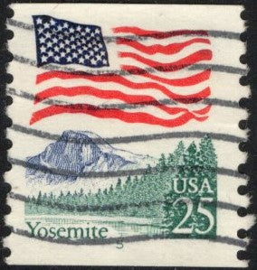 # 2280 (1988) Flag over Yosemite, Block Tag - PS/1, #5, Used