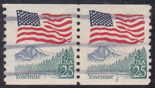 # 2280 (1988) Flag over Yosemite, Block Tag - PS/2, #8, Used