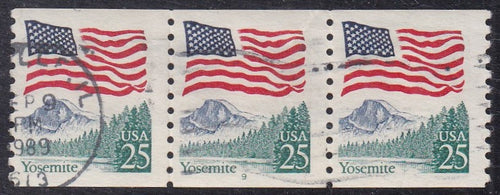 # 2280 (1988) Flag over Yosemite, Block Tag - PS/3, #9, Used