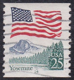 # 2280a (1989) Flag over Yosemite, MP Tagged - PS/1, #14, Used