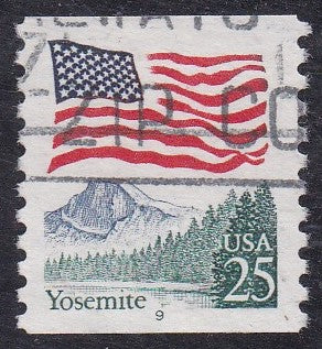 # 2280a (1989) Flag over Yosemite, MP Tagged - PS/1, #9, Used