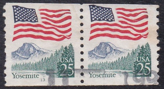 # 2280a (1989) Flag over Yosemite, MP Tagged - PS/2, #13, Used