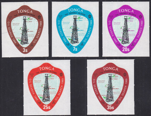 Tonga # 232-236 (1969) Oil Derrick - Sgls, Set/5, MNH