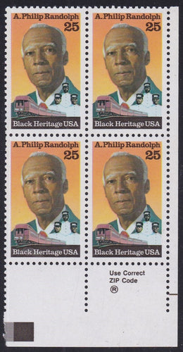 # 2402 (1989) Randolph - Zip BK/4, LR, MNH