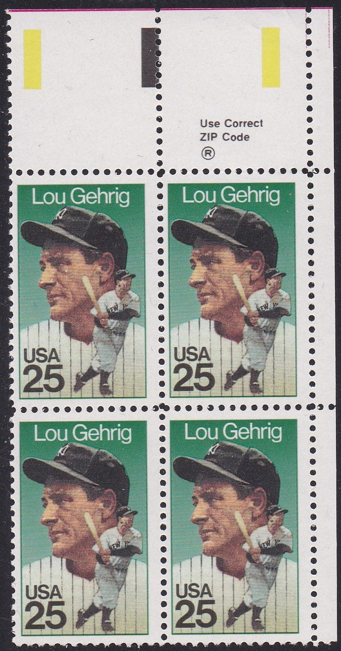 # 2417 (1989) Gehrig - Zip BK/4, UR, MNH