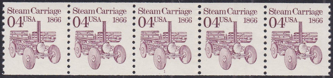 # 2451 (1991) 1866 Steam Carriage, OA Tagged - PS/5, #1, FVF MNH (PNC) AT FACE