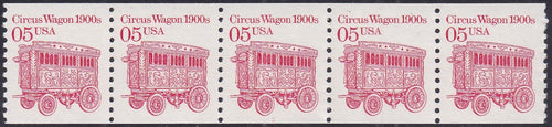 # 2452 (1990) 1900's Circus Wagon, DG, OA Tag - PS/5, #1, XF MNH