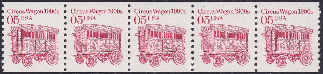 # 2452 (1990) 1900's Circus Wagon, DG, OA Tag - PS/5, #1, XF MNH