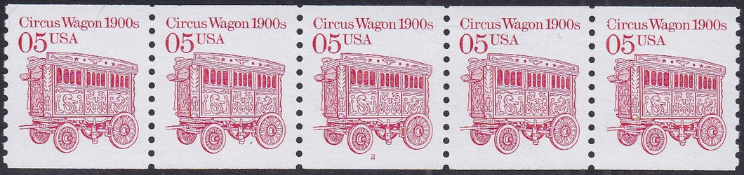 # 2452a (1990) 1900's Circus Wagon, LGG, Not Tag - PS/5, #2, VF MNH (PNC)