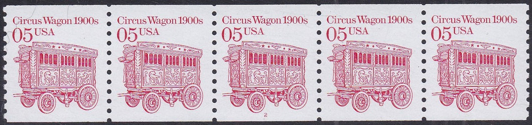 # 2452a (1990) 1900's Circus Wagon, LGG, Not Tag - PS/5, #2, XF MNH