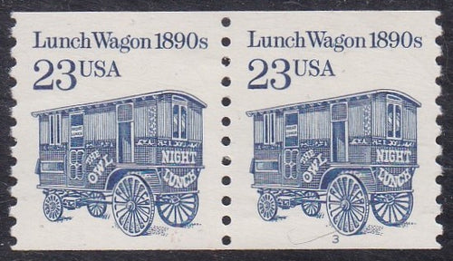 # 2464 (1991) 1890's Lunch Wagon, DG, SP Tag - PS/2, #3, VF MNH