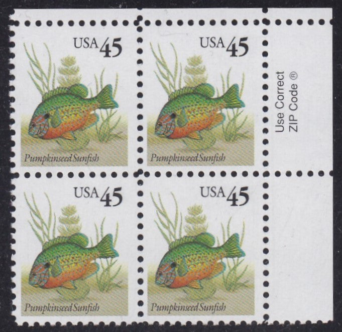 # 2481 (1992) Sunfish - Zip BK/4, UR, MNH