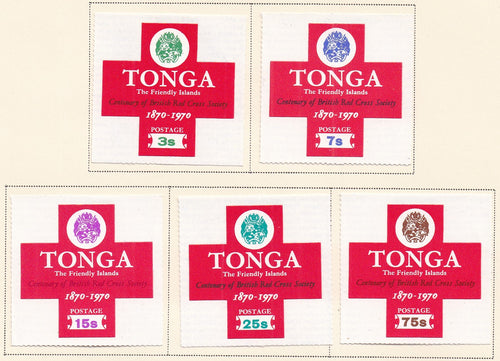 Tonga # 258-262 (1970) Red Cross - Sgls, Set/5, MLH