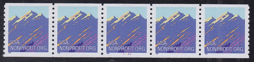 # 2903 (1996) Mountain - PS/5, #11111, VF MNH