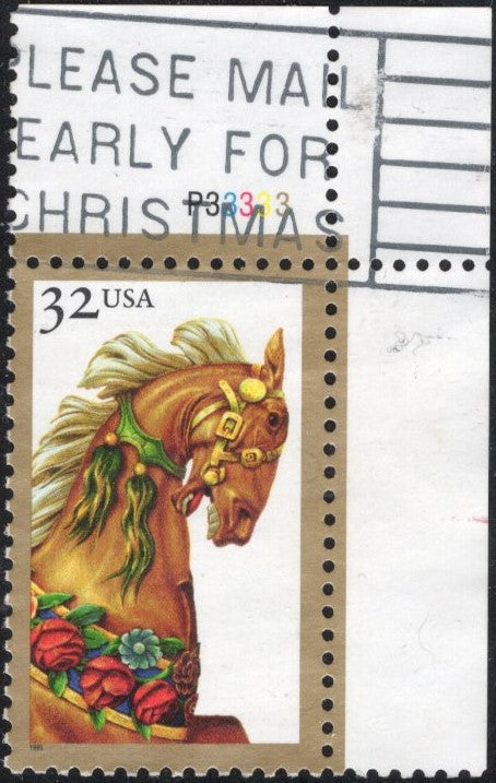 # 2976-79 (1995) Carousel - Plt sgl, UR #P33333, Used