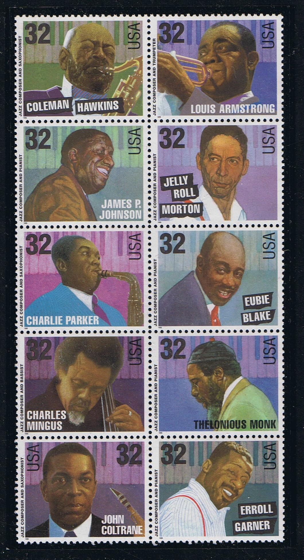 # 2983-92 (1995) JAZZ - BK/10, MNH