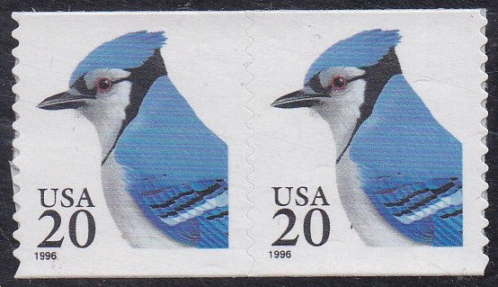 # 3053 (1996) Blue Jay - Coil pr, XF MNH