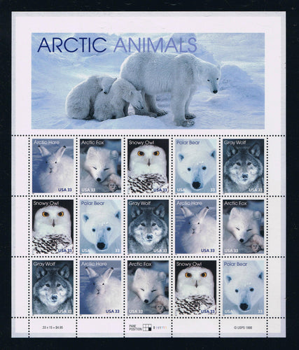 # 3288-92 (1999) Animals - Pane, MNH