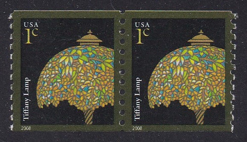 #3758A (2008) Tiffany Lamp, 2008 year date - Coil pr, MNH