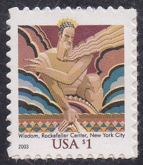 #3766 (2003) Wisdom, Rockefeller Center, 2003 year date - Sgl, XF MNH