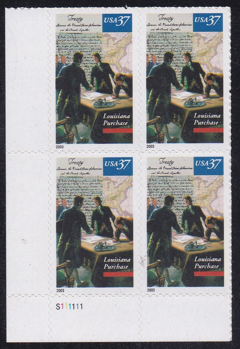 # 3782 (2003) Louisiana Purchase - PB, LL #B1111, MNH