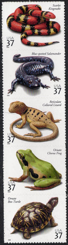 # 3814-18 (2003) Reptiles & Amphibians - Strip/5, MNH