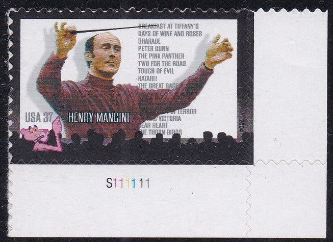 # 3839 (2004) Mancini - Plt sgl, LR #S111111, MNH