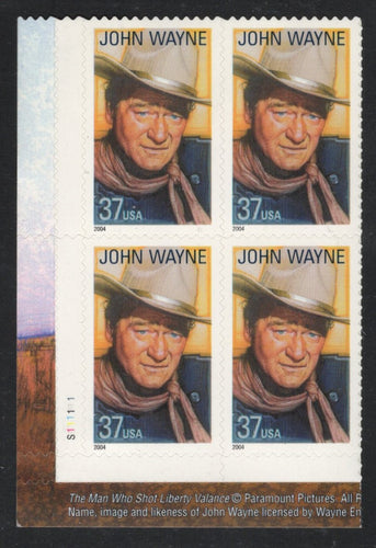 # 3876 (2004) John Wayne - PB, LL #S111111, MNH