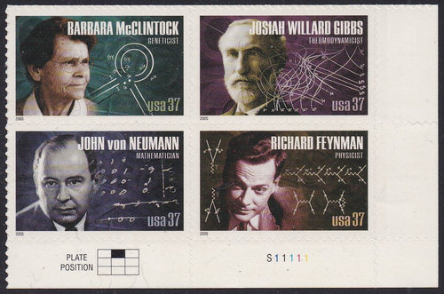 # 3906-09 (2005) US Scientists - PB, LR #S11111, MNH