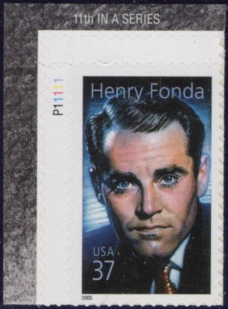 # 3911 (2005) Henry Fonda - Plt sgl, UL #P11111, MNH