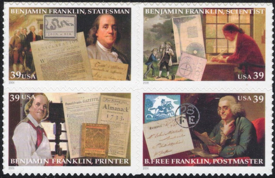 # 4021-24 (2006) Ben Franklin - BK/4, MNH