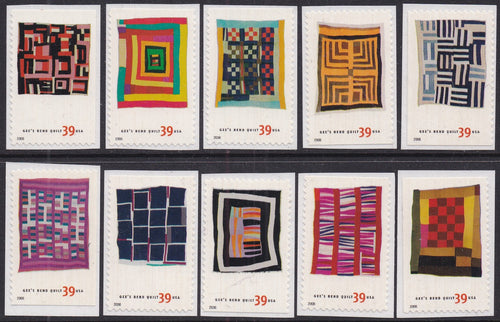 # 4089-98 (2006) Quilts - Bklt sgls, Set/10, MNH