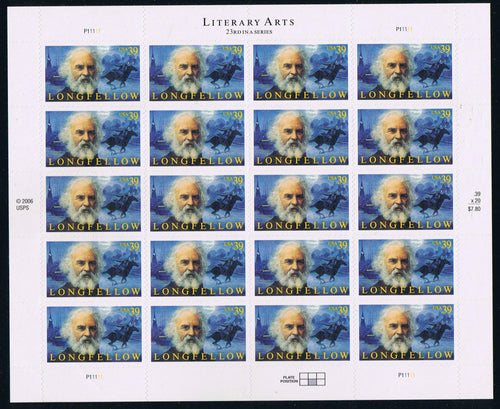 # 4124 (2007) Longfellow - Pane, MNH