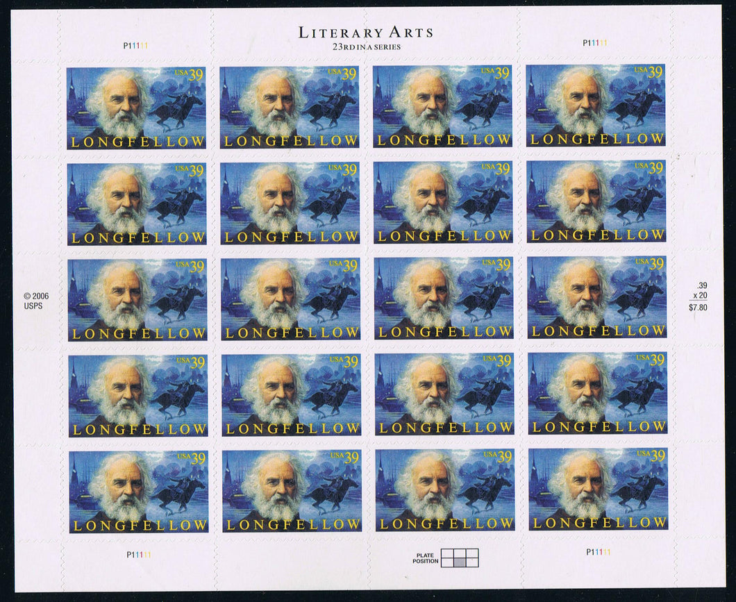 # 4124 (2007) Longfellow - Pane, MNH