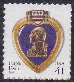 # 4164 (2007) Purple Heart, 2007 year date, 11.25x10.75 - Sgl, MNH