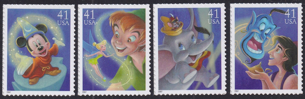 # 4192-95 (2007) Disney Magic - Sgls, Set/4, MNH