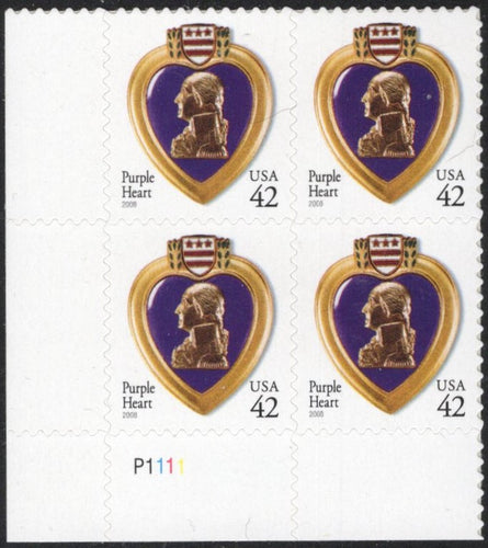 # 4264 (2008) Purple Heart, 2008 year date, 11.25x10.75 - PB, LL #P1111, MNH