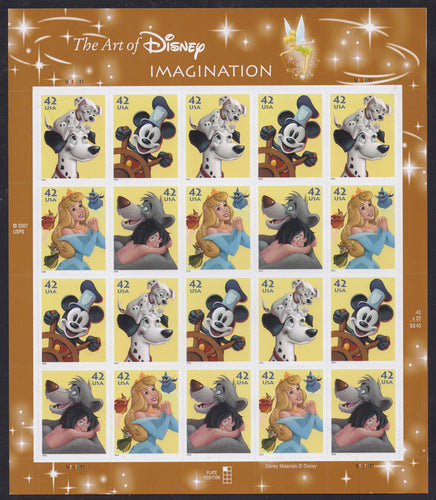 # 4342-45 (2008) Disney Imagination - Pane, MNH