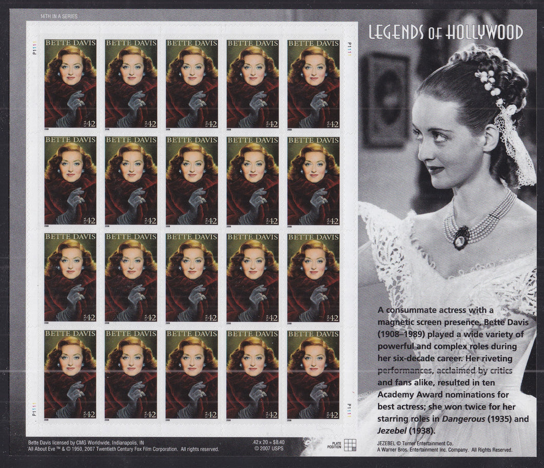 # 4350 (2008) Bette Davis - Pane, MNH