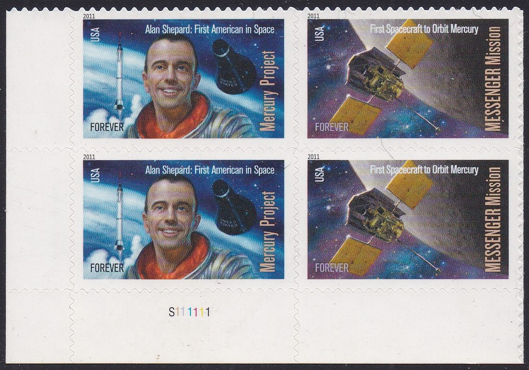 # 4527-28 (2011) Space Firsts - PB, LL #S111111, MNH