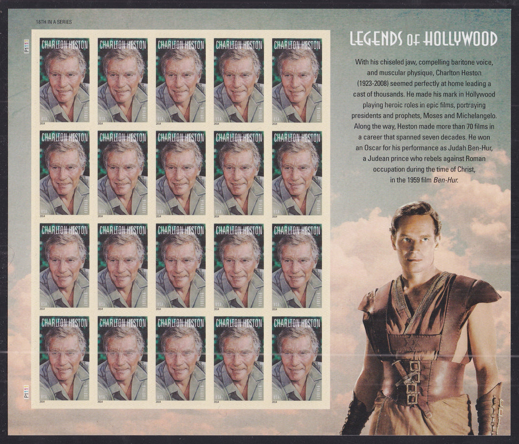 # 4892 (2014) Charlton Heston - Pane, MNH