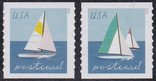 # 5749-50 (2023) Sailboats - Coil sgls, Set/2, MNH